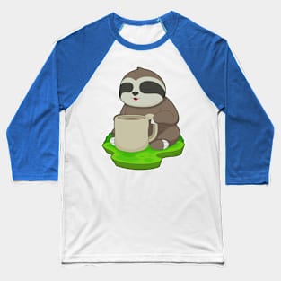 Sloth Cup Coffee Baseball T-Shirt